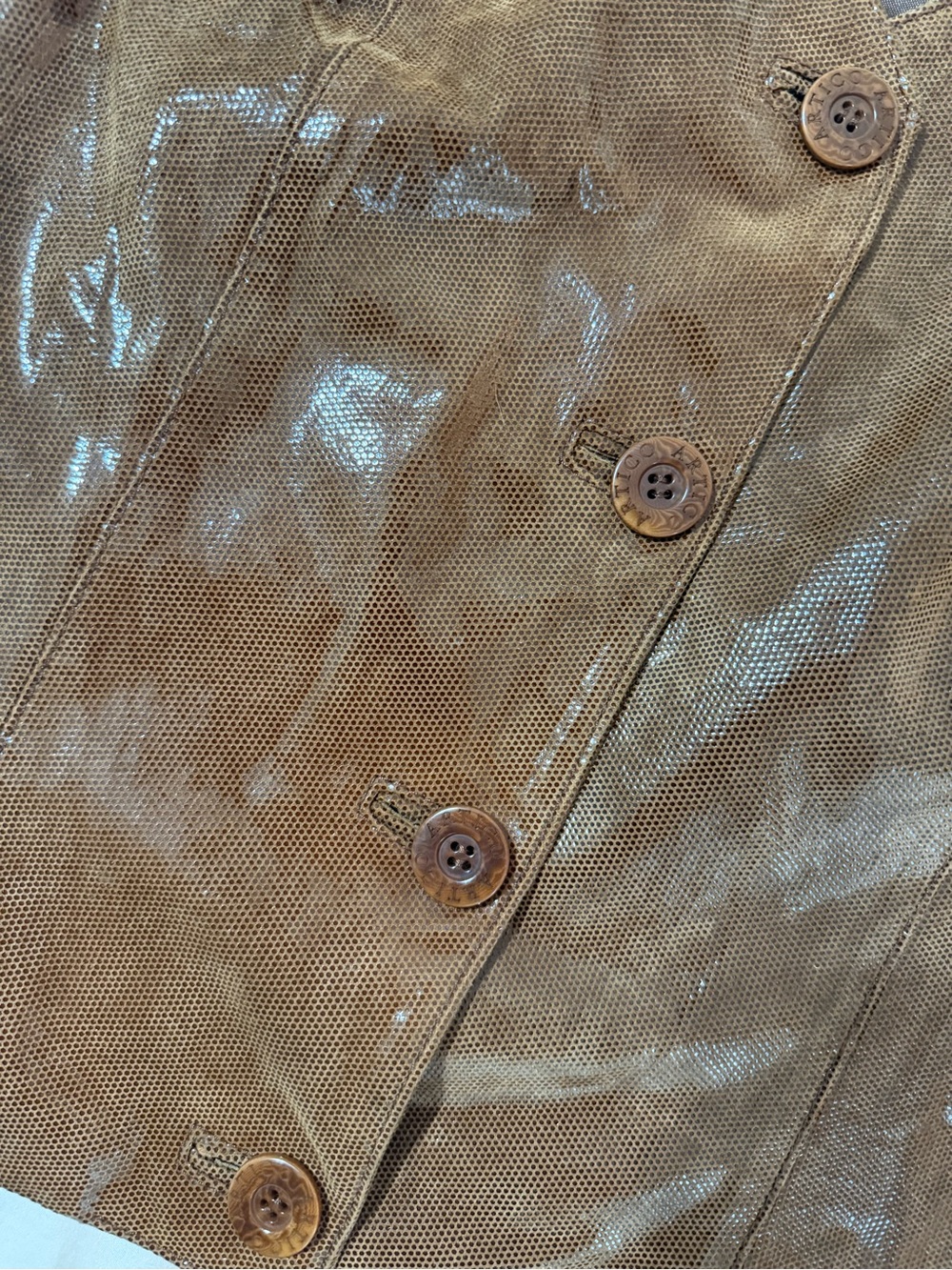 Artico brown leather button down vest - Picture 4 of 9